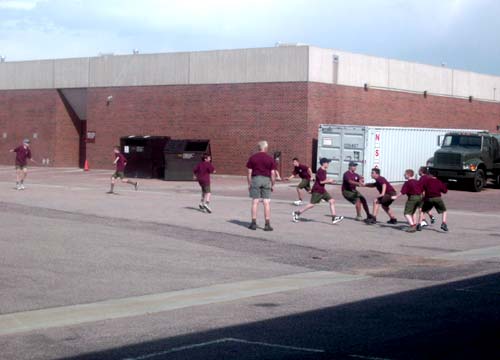 Once everyone was all set unpacking, Mr. D had helped set up a football game.