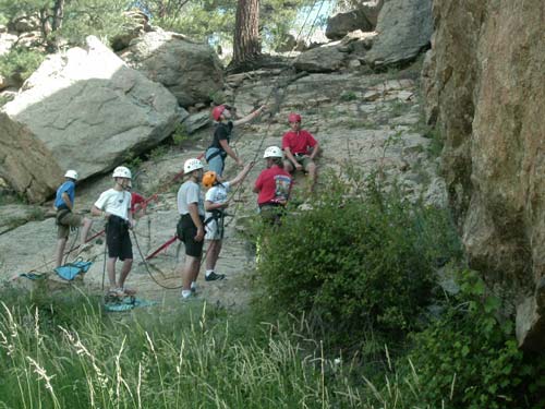 Climbing merit badge.