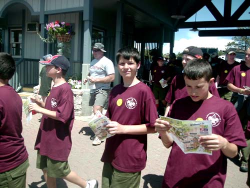 Scouts getting ready to explore the Royal Gorge.
