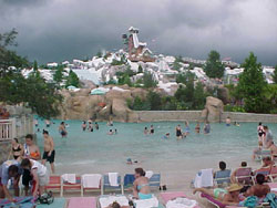 The rains held off until 1 PM on our day at Blizzard Beach