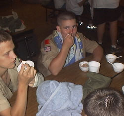 Johnny Brooks enjoys the ice cream at our Ice Cream Social