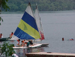 It started as another calm day at camp. The sailing was excellent.