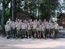 Troop 121 from Bucks County, PA, left for home, after many patch trades.