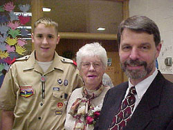 Steve with his grandmother, Ruth, and Dad, Jack