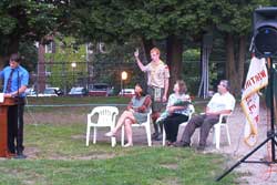 Nick Miller recites the scout oath.